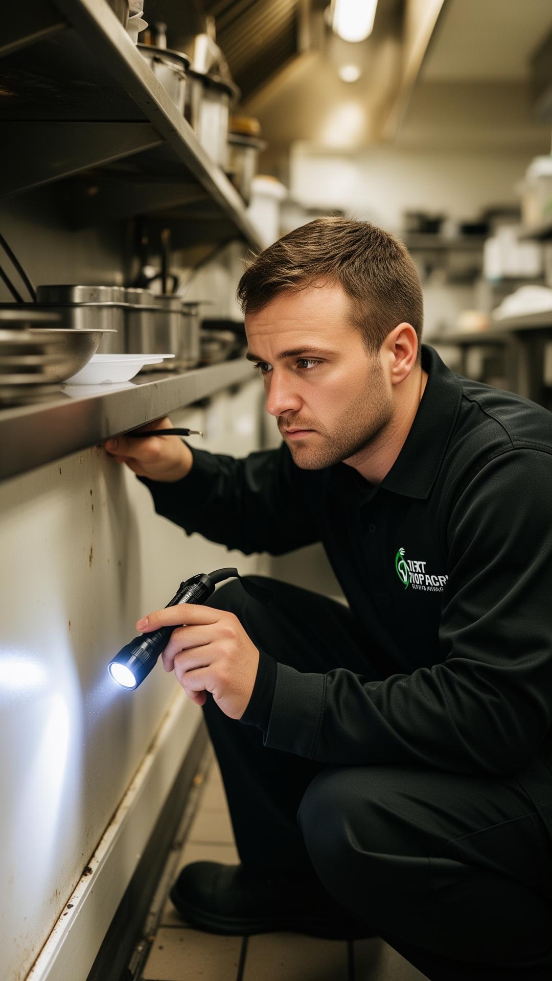 A Cork Rat Control technician on the job